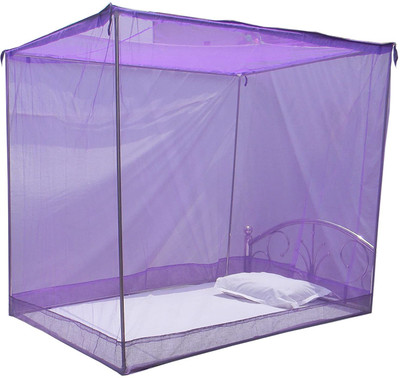 ONLINECRAZE Nylon Adults Washable Mosquito net purpel Mosquito Net(purpal, Bed Box)