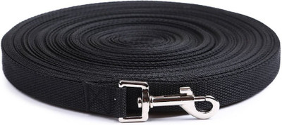 THE DDS STORE Dog Training Lead Long Rope Cotton Nylon Webbing Recall Obedience Line Leash for Pet 3m, (BLACK) 304 cm Dog Strap Leash(Black)