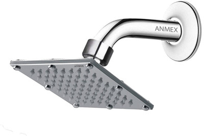 ANMEX 4x4 Sandwich Heavy SS Rain Shower Head with Premium Quality 9inch Round Arm Shower Head