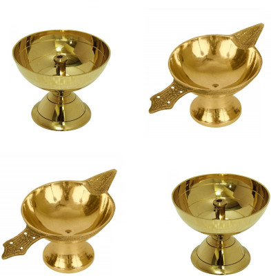 Uniqon Combo Of 2 Pcs Classic Round Pure Brass Paro Pyali Worship/Spirtual/Religion Table Diya Designed Deepak With 2 Pcs Pure Brass Akhand Laxmi Deepak Pital Diya /Deepak for Arti Puja Brass (Pack of 4) Table Diya Set(Height: 1.57 inch) Uniqon Combo Of 2 Pcs Classic Round Pure Brass Paro Pyali Worship/Spirtual/Religion Table Diya Designed Deepak With 2 Pcs Pure Brass Akhand Laxmi Deepak Pital Diya /Deepak for Arti Puja Brass (Pack of 4) Table Diya Set(Height: 1.57 inch)