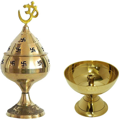 Uniqon Combo Of Classic Round Pure Brass Paro Pyali Worship/Spirtual/Religion Table Diya Designed Deepak With Brass ( No.3 )Jali Akhand Jyoti Deep with Stand, Cover & Om Puja Brass (Pack of 2) Table Diya Set(Height: 1.57 inch) Uniqon Combo Of Classic Round Pure Brass Paro Pyali Worship/Spirtual/Religion Table Diya Designed Deepak With Brass ( No.3 )Jali Akhand Jyoti Deep with Stand, Cover & Om Puja Brass (Pack of 2) Table Diya Set(Height: 1.57 inch)