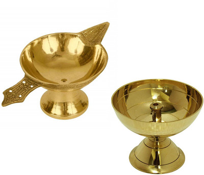 SBBCO Brass (Pack of 2) Table Diya(Height: 1.5 inch)