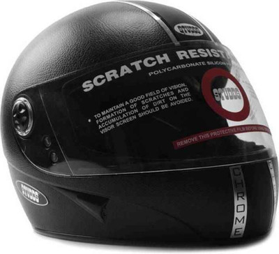 STUDDS Chrome Economy Sports Full Face Helmet Motorbike Helmet(Black)