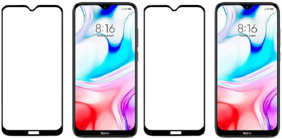 HOBBYTRONICS Edge To Edge Tempered Glass for Redmi 8(Pack of 2)