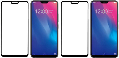 HOBBYTRONICS Edge To Edge Tempered Glass for Vivo V9 Youth(Pack of 2)