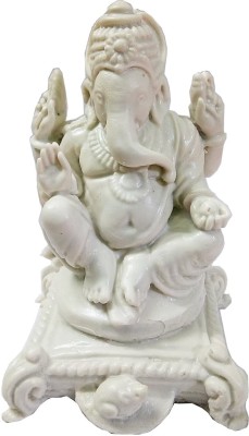 salvusappsolutions Marble Dust(Marble Powder) Lord Ganesh Statue - 6 INCH Decorative Showpiece  -  16 cm(Marble, White)