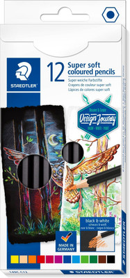 STAEDTLER 149C C12 Design Journey Hexagonal Shaped Color Pencils(Set of 12, Multicolor)