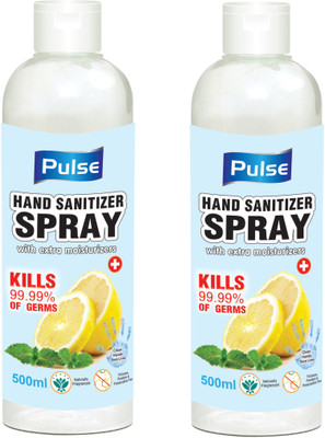 Pulse  Spray With extra Moisturizers Hand Sanitizer Bottle(2 x 500 ml)