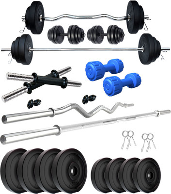 KRX 20 kg PVC 20 KG COMBO 2 WB-WA With PVC Dumbbells Home Gym Combo