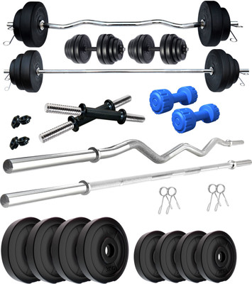 KRX 20 kg PVC 20 KG COMBO 343 WB-WA With PVC Dumbbells Home Gym Combo