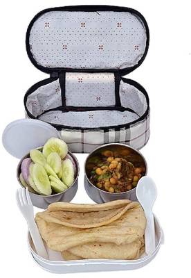 Topware onlinedeals Warm Fresh Food Steel Double Decker 3 Container Premium  Lunchbox with Zipped Thermal Pouch Bag (2x300ml, 1x420ml, Multicolour) 3  Containers Lunch Box (1000 ml) - Price History
