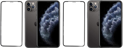 HOBBYTRONICS Edge To Edge Tempered Glass for Iphone 11 Pro(Pack of 2)