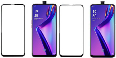 HOBBYTRONICS Edge To Edge Tempered Glass for OPPO K3(Pack of 2)