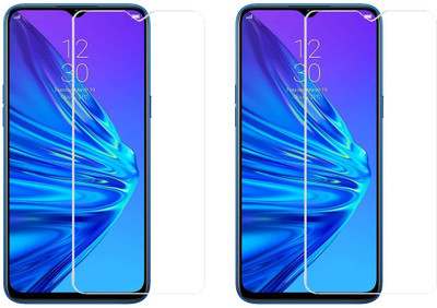 HOBBYTRONICS Tempered Glass Guard for Realme 5(Pack of 2)
