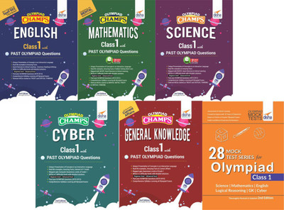 Olympiad Champs Science, Mathematics, English, Logical Reasoning, Cyber & Gk Class 1 with 28 Mock Tests(English, Paperback, unknown)