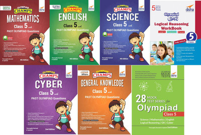 Olympiad Champs Science, Mathematics, English, Logical Reasoning, Cyber & Gk Class 5 with 28 Mock Tests(English, Paperback, unknown)