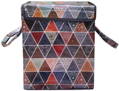 HomeStore-YEP 15 L Multicolor Laundry Basket(PVC)