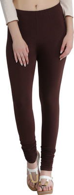 Morrio Churidar  Ethnic Wear Legging(Brown, Solid)