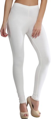 Morrio Ankle Length  Ethnic Wear Legging(White, Solid)