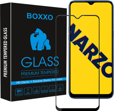 Boxxo Edge To Edge Tempered Glass for Realme Narzo 10a(Pack of 1)