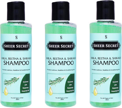 Sheer Secret Amla Reetha Shikakai Shampoo 600ml(600 ml)