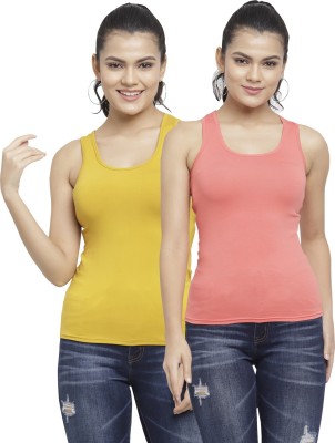 N-gal Casual Sleeveless Solid Women Multicolor Top