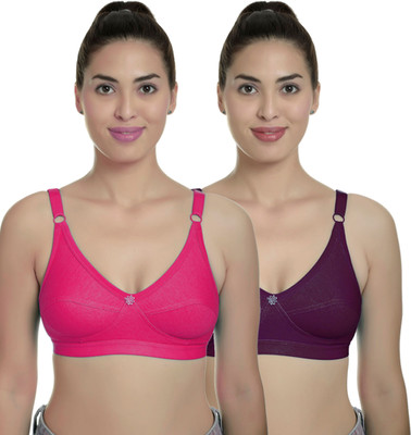 samvar Round C Women Minimizer Non Padded Bra(Maroon, Pink)