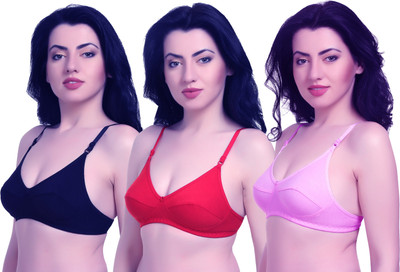 Zivosis Daily use everyday bra for girl and women for every occassion formal party wear collage office ethnic Women Full Coverage Non Padded Bra(Multicolor)