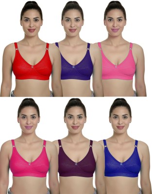 Arousy Round C Women Minimizer Non Padded Bra(Dark Blue, Red, Blue, Maroon, Pink, Orange)