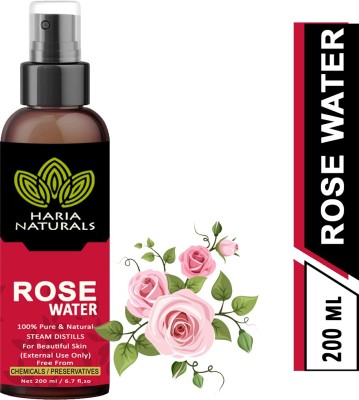 Haria Naturals Pure ROSE water (Skin Toner) 200 ml Bottle Face Wash(200 ml)