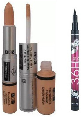 ads Foundation And Concealer with Sketch Pen Eyeliner(2 Items in the set)