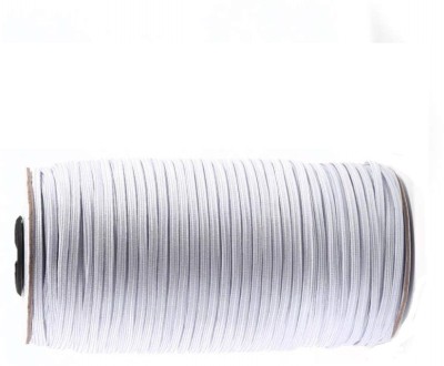 Aakriti Knitted White Elastic(100 m)