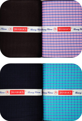 JHABAK'S Viscose Rayon Checkered Shirt & Trouser Fabric