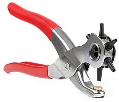 Drunna Metal Punch Plier Repair Tool | Multipurpose Revolving Hole Punch Hand Tool, 6 Sizes Hole Plier Combination Snap Ring Plier(Length : 8.66 inch)