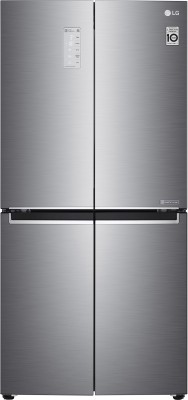 LG 594 L Frost Free Side by Side Refrigerator with Four Door(Platinum...