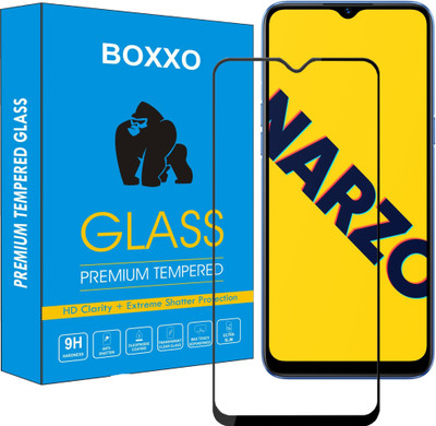Boxxo Edge To Edge Tempered Glass for Realme Narzo 10a(Pack of 1)