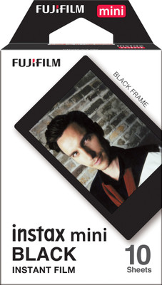 FUJIFILM Instax Mini Black Film Roll(Yes 800 ISO Pack of 1)