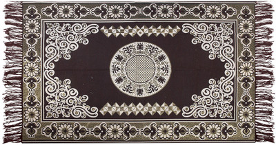 KUBER INDUSTRIES Brown Cotton Carpet(5 ft,  X 7 ft, Rectangle)