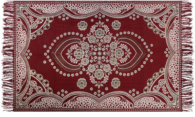 KUBER INDUSTRIES Maroon Cotton Carpet(5 ft,  X 7 ft, Rectangle)