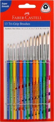 FABER-CASTELL 13 Tri Grip Brushes (Round)(Assorted)