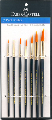 FABER-CASTELL 7 Paint Brushes (Round)(Blue)