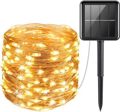 MANSAA 50 LEDs 5 m Yellow Steady, Flickering String Rice Lights(Pack of 1)