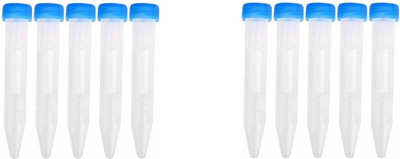 HOT LIFE 15 ml Rimmed Plastic Test Tube(6 cm 343.5 K Pack of 10)