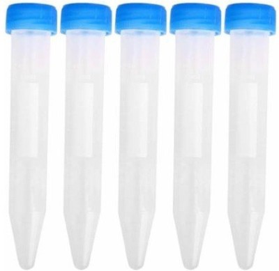 HOT LIFE 15 ml Rimmed Plastic Test Tube(6 cm 343.5 K Pack of 5)