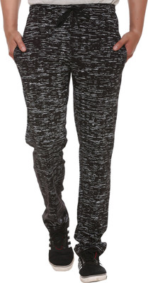 SHAUN Printed Men Black Track Pants