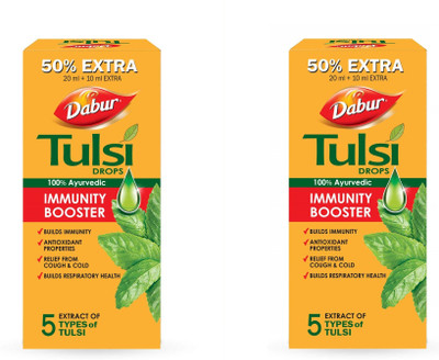 Dabur Tulsi Drops Natural Immunity Booster ( EACH 30 ML)(Pack of 2, 60)