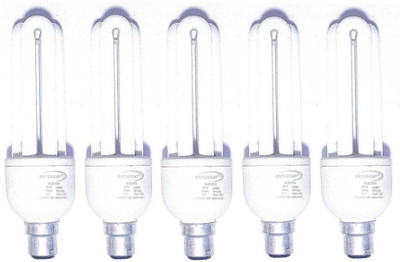 skybright 20 W Basic U-Tube B22 CFL Bulb(White, Pack of 5)
