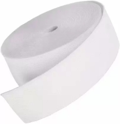 Aakriti Woven White Elastic(25 m)