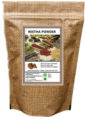 ORGANIC HERBS REETHA ( SOAPNUT ) POWDER 400 GM - FOR SCALP CLEANSING(400 g)