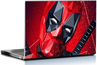 PIXELARTZ Laptop Skin - Deadpool Polygon Art - HD Quality - 15.6 Inches Vinyl Paper Laptop Decal 15.6